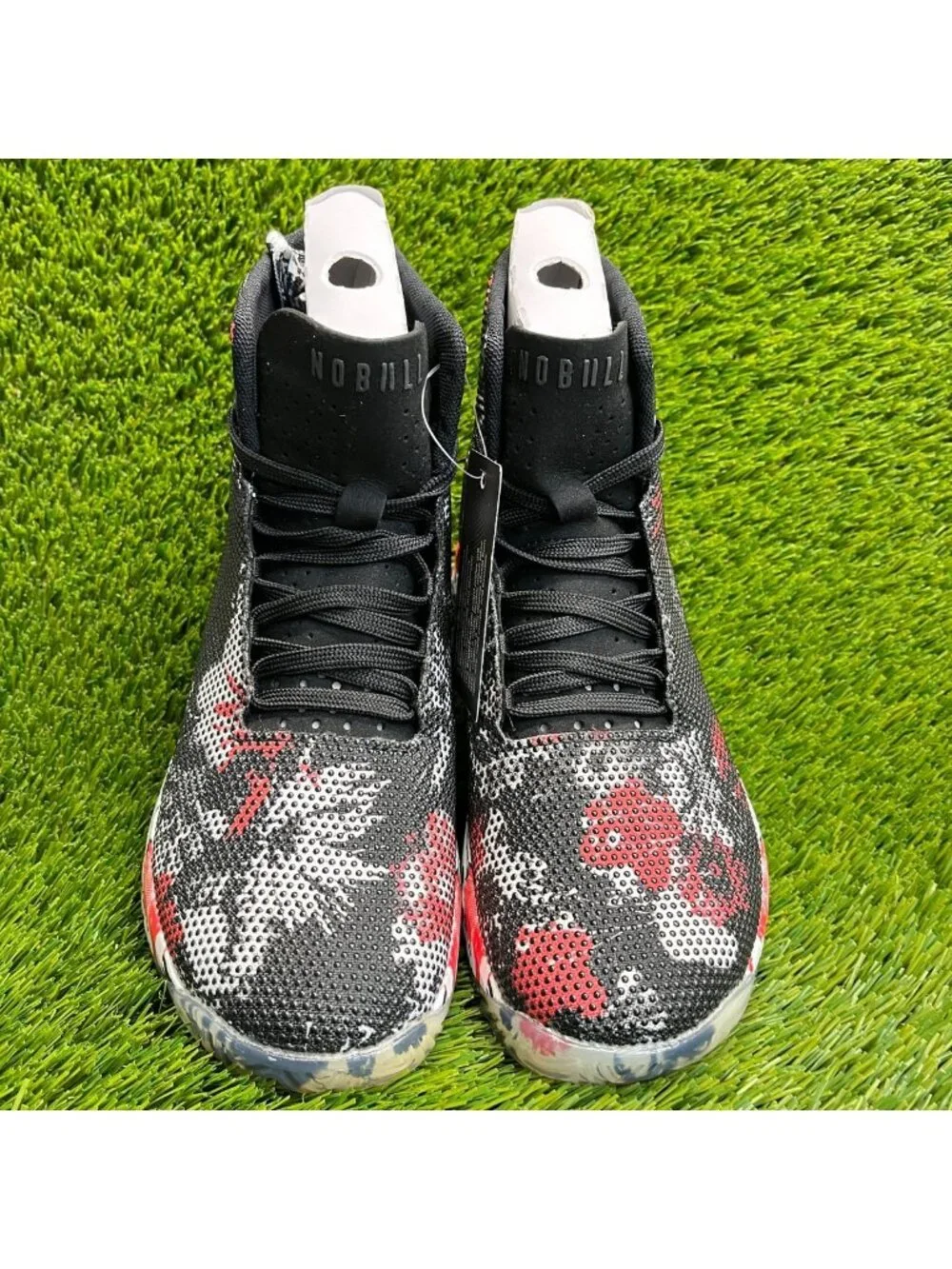 Nobull Outwork High-Top Womens Size 7.5 Black Red Running Training Shoes Sneaker